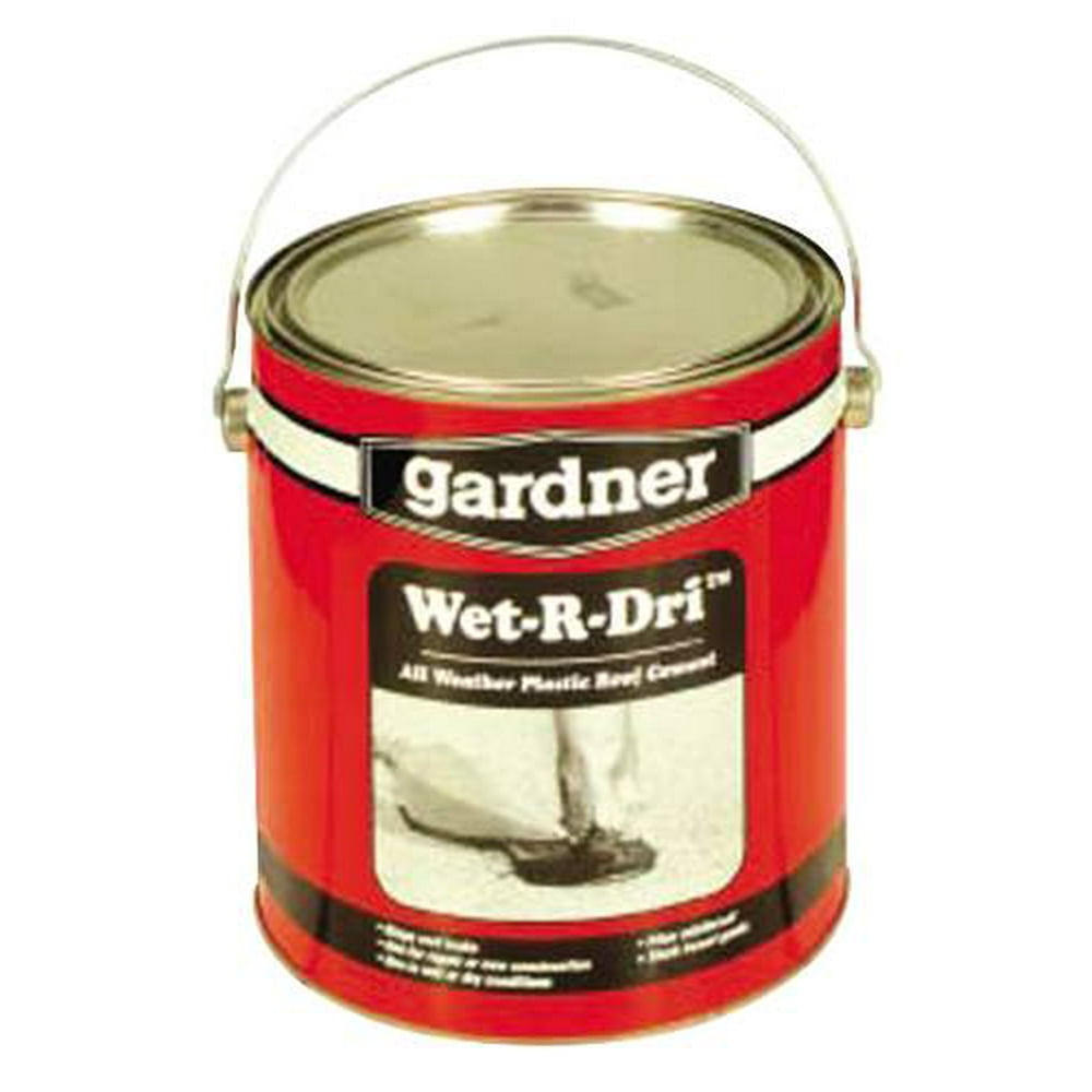 GARDNER® WETRDRI® ALL WEATHER PLASTIC ROOF CEMENT, 1 GALLON per 3 Each