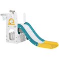 thumbnail image 1 of Qaba 5-in-1 Yellow Activity Climber with Slide, Basketball & Telescope - Indoor Play Structure for Ages 1-3 – Safe & Fun!, 1 of 7