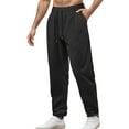 thumbnail image 1 of Pantalones casuales ligeros de pierna ancha para hombre - Tejido de poliéster, versátiles para deporte/uso diario, estilo verano/otoño, 1 of 8