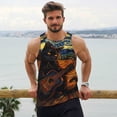 thumbnail image 6 of Pofeuu Starry Night Cat Guitarist A Print Men's Workout Tank Tops Sleeveless Muscle Gym Shirt Quick Dry-Small, 6 of 7