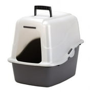 Petmate Covered Cat Litter Box with Microban, Large, Tan