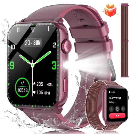 Blackview 1.91" Smartwatch for Men Women's,100+ Sports Modes/Bluetooth(Answer/Make Calls)/IP68 Waterproof,Smart Watch fits for Android iPhone,Purple