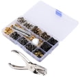 thumbnail image 3 of Snap Fastener Kit - 120 Sets of 6 Color Metal Buttons with Installation Tools for Leather (633#), 3 of 22
