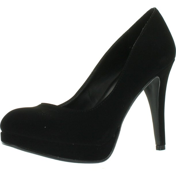 Delicious Womens Eiffel Glossy Close Toe Dress Platform Pump