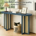 thumbnail image 4 of OMCHOM Farmhouse Console Table,Rattan Narrow Table for Entryway Hallway and Living Room,Navy, 4 of 9