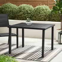 Mainstays Dashwood Square Steel Outdoor Dining Table, Black