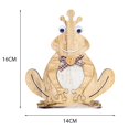 thumbnail image 4 of Ranas De Pascua, Adornos De Rana De Primavera Huecos De Madera, Decoración De Escritorio, Artesanías De Madera, Adorno De Mesa Noticed HA040658-02, 4 of 6
