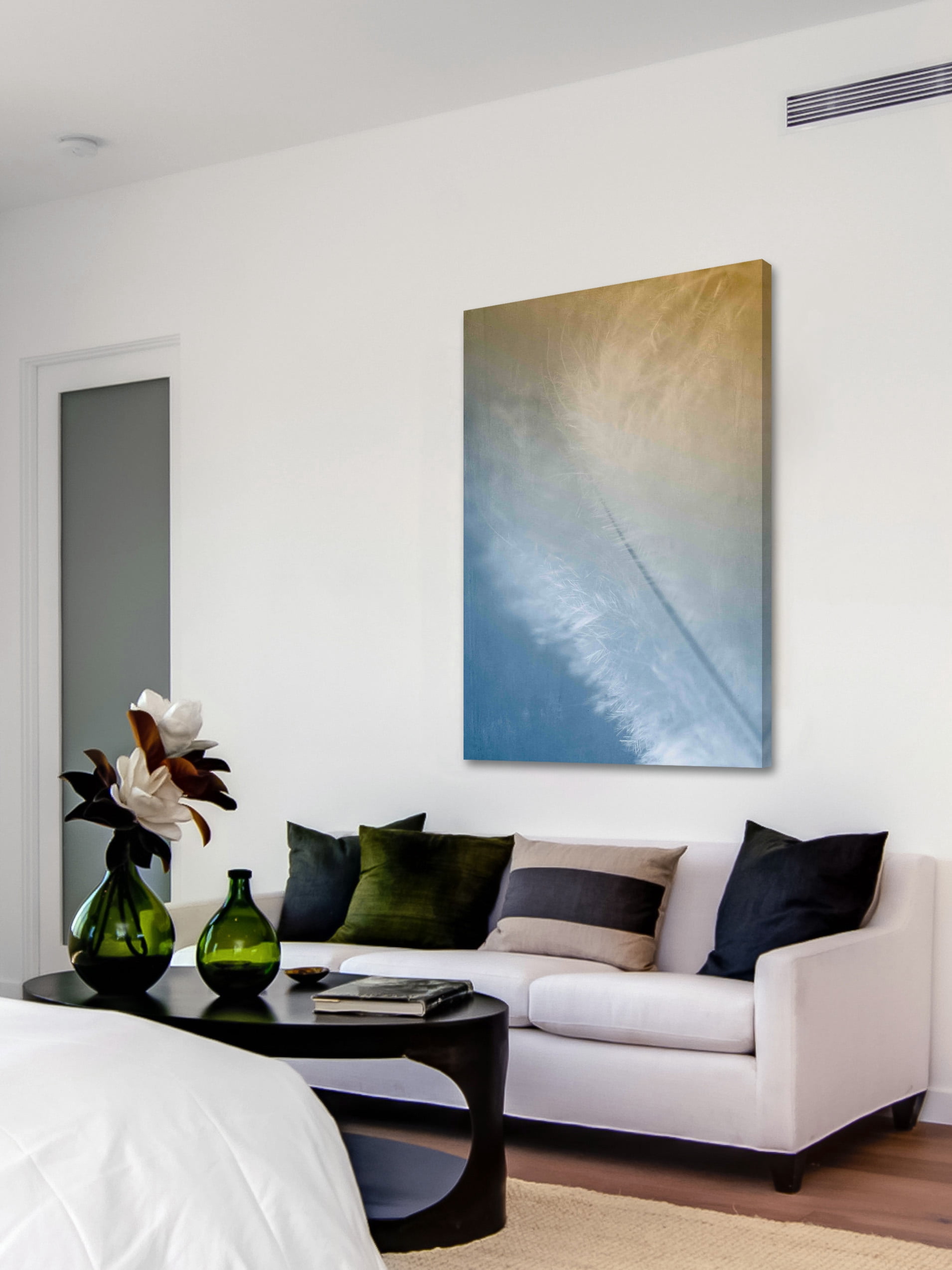 "White and Gold" Painting Print on Wrapped Canvas