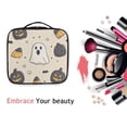 thumbnail image 6 of FORMRS Travel Makeup Bag Large Capacity Train Case Cosmetic Organizer with Adjustable Dividers, Halloween Black Pumpkins, 6 of 8
