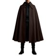 thumbnail image 6 of Ceisia Men Halloween Cape Cloak Lapel Collar Cosplay Costume Medieval Vampire Role Play Outerwear Gift, 6 of 7