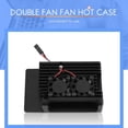 thumbnail image 2 of for Raspberry Pi 4 Aluminum Case with Dual Cooling Fan Metal Shell Black Enclosure for Raspberry Pi, 2 of 5