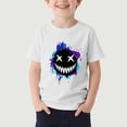 thumbnail image 1 of hengsof T-Shirt Graphique à Manches Courtes pour Enfants Unisexe, Motif Imprimé Mignon, Col Rond Décontracté, T-Shirt d'Été Léger pour Jouer, Haut pour 1-13 Ans, 1 of 5
