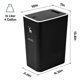 thumbnail image 4 of 2 Pack 4 Gallons/15 Liters Garbage Can with Press Top, Dog Proof, Plastic Waste Basket for Bathroom|Kitchen|Bedroom|Office|Living Room(Black), 4 of 4