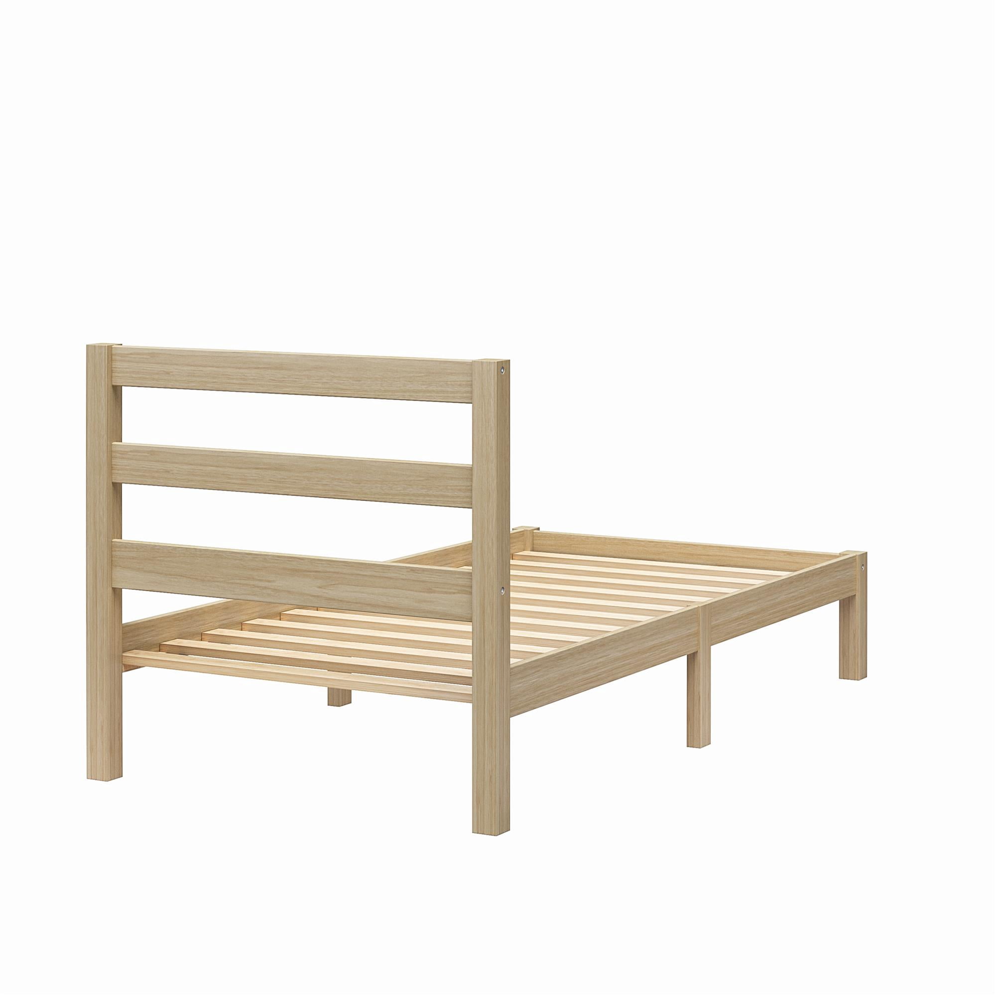 Mainstays Palmer Twin Bed, Natural Teak
