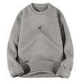 thumbnail image 1 of Pisexur Sweaters Men Soft and Comfortable Fall Sweaters Man Fashiom Solid Color Intensification Warm Round Neck Shirt Sweater Blouse Gray,XL, 1 of 8