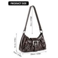 thumbnail image 2 of Deago Women's Vintage Buckle Shoulder Bag Y2K Goth Punk PU Leather Handbag Hobo Clutch Purse (Coffee), 2 of 9