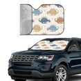 thumbnail image 4 of XMXY Car Sun Shade Windshield, Cute Cartoon Dinosaur Automotive Front Window Sun Visor for Cars SUV Trucks, Small Size, 4 of 8