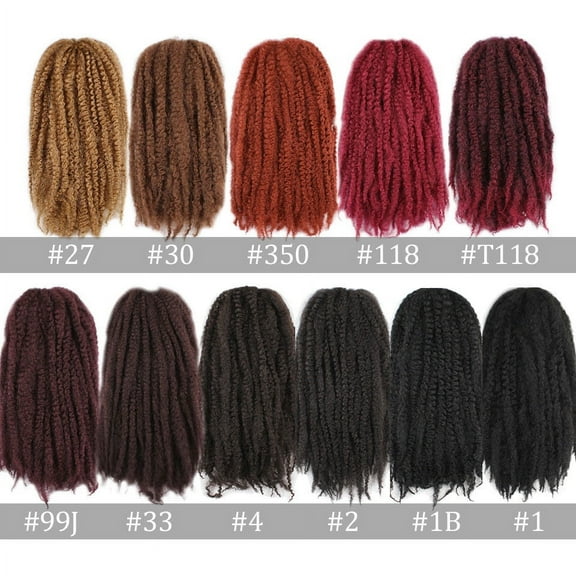 Afro Twist Hair Marley Hair Spring Twist For Distressed Soft Locs Synthetic Pre-Separated Crochet Braiding Hair Marley Twist Hair Extension For Black Women 40 inch 3 Pack Deal. (1B30#)