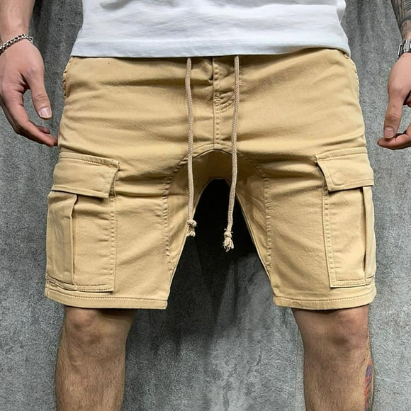 Hot6sl Summer Savings Clearance Shorts,Men's Casual Sport Pants Fits Running Joggers Pocket Sweatpants Shorts,Men Pants|Khaki,XL