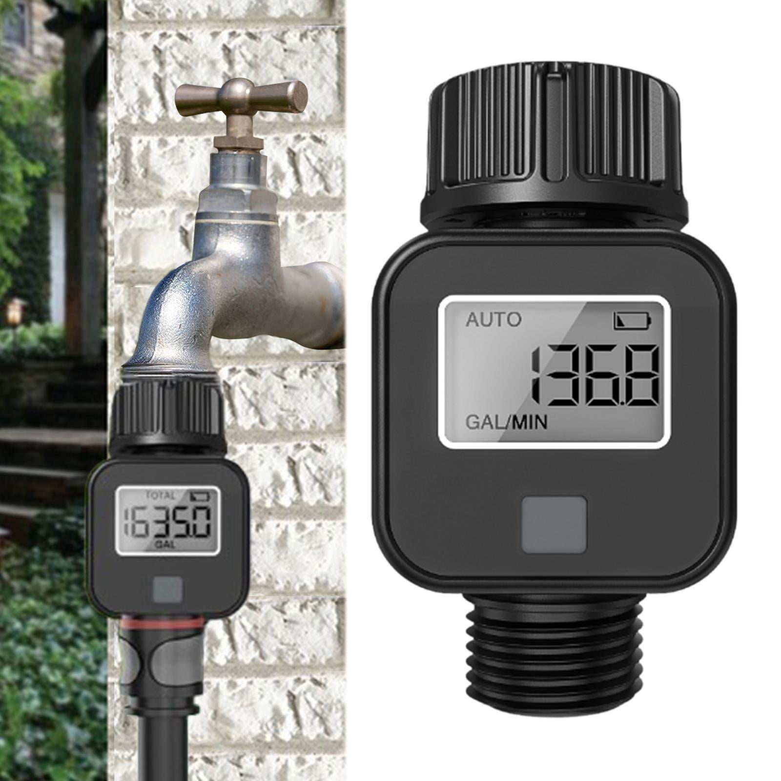 MAGIDEAL Water Flow Meter 0.5-8Bar CLEAR Screen for Drip Irrigation Lawn Sprinkler Yard