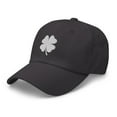 thumbnail image 3 of Irish Shamrock Hat, Dad Hat, Irish American Hat, 4 Leaf Clover Embroidered Hat, Lucky Shamrock Hat, St. Patrick's Day Hat, Lucky Hat (Dark Grey), 3 of 3