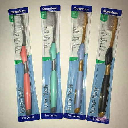 quantum euro-tech pro series toothbrush 4 pack, New Generation Style. By Quantum