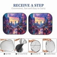 thumbnail image 5 of KLL Taxi Colorful Town Windshield Sun Shade 2-Piece Foldable Car Front Window Sunshade for Most Sedans SUV Truck- Small, 5 of 5