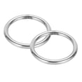 thumbnail image 1 of Uxcell Anillos de metal en O de 2.4" 2 Pcs Acero inoxidable 304 Anillos redondos suaves para bolsas y cinturones 6mmx60mm, 1 of 5