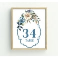 thumbnail image 4 of Darling Souvenir Double Sided Print Floral Table Numbers Calligraphy Wedding Reception Table Cards Decor-4" x 6" (1 to 30), 4 of 4
