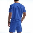 thumbnail image 4 of Eres Más Que una Prueba Puntuación Camisa Hombres Moda Cordón de Color Sólido Manga Corta Blusas con Cuello en V Conjunto de Cintura Elástica, 4 of 8