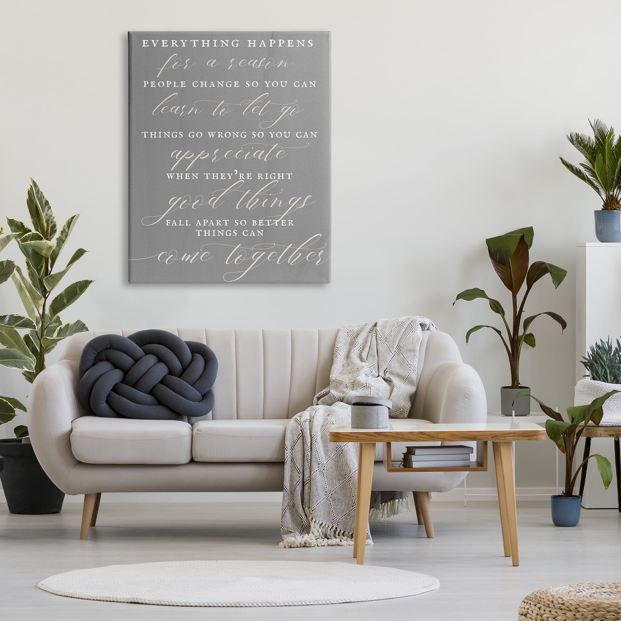 Stupell Industries Good Things Fall Apart Motivational Phrase Soft Calligraphy, 36 x 48, Design by Daphne Polselli