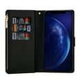 thumbnail image 3 of iPhone 11 Pro 5.8" Case, Allytech PU Leather Shockproof Cards Slots Wrist Strap Folio Flip Stand Protective Cards Slots Magnetic Closure Case Wallet Cover for Apple iPhone 11 Pro 5.8",Black, 3 of 13