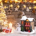 thumbnail image 3 of Pueblo De Nieve Led De Navidad Casa De Navidad Brillante Decoración De Cabaña De Cabaña De Resina Luminosa Para Decoración De Vacaciones Scienceny HA042480-04, 3 of 6