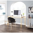 thumbnail image 3 of LumiSource Gold Metal, Black Velvet Claire Chair - Set of 2, 3 of 13