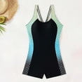 thumbnail image 5 of Women Surfing Rash Guard Bathing Suit Graphic Sleeveless Swimsuit Upf 50+ Colorblock Print One-Piece Sports Swimwear Beach Pool, 5 of 9