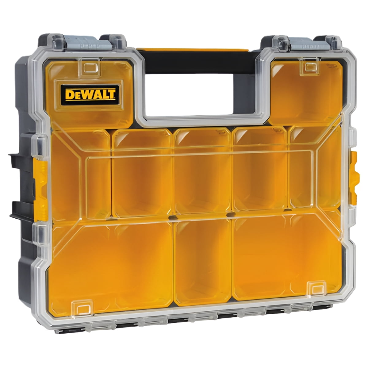 DeWalt 17.5 in. L x 14 in. W x 4.5 in. H Storage Organizer Plastic 10 section Yellow