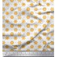 thumbnail image 1 of Soimoi Modal Satin Fabric Dot & Snow Flakes Floral Print Fabric by Yard 42 Inch Wide, 1 of 5
