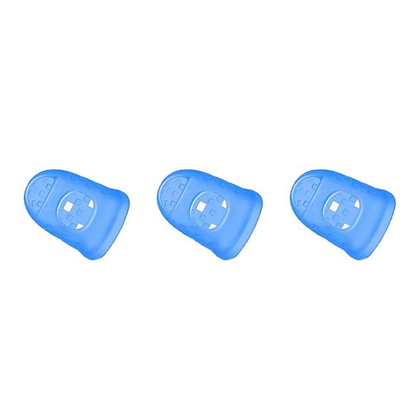 Matsuzay Puntas de los dedos de guitarra de silicona Protectores de dedos Púas protectoras Instrumentos musicales estirables no alergénicos Azul oscuro Type1 NO1