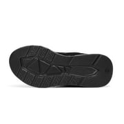 FitVille Extra Wide Walking Shoes for Men Width Sneakers for Flat Foot Heel Pain Relief (All Black, 12 x-Wide)