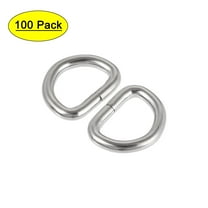 Unique Bargains Metal D Ring 13mm D-Rings Buckle for Hardware Bags Belts Craft DIY Accessories Silver Tone, 100pcs