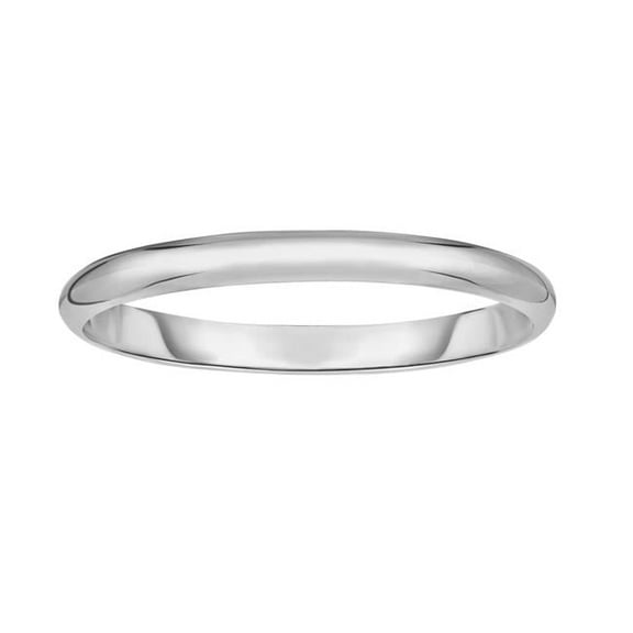 7.5 in. Sterling Silver Polished Bangle with Box & Figure 8 Clasp