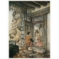 thumbnail image 2 of Arthur Rackham 14x18 Gold Ornate Wood Frame and Double Matted Museum Art Print Titled - Taking the Keys of the Castle, Jack Unlocked All the Doors (1927), 2 of 4