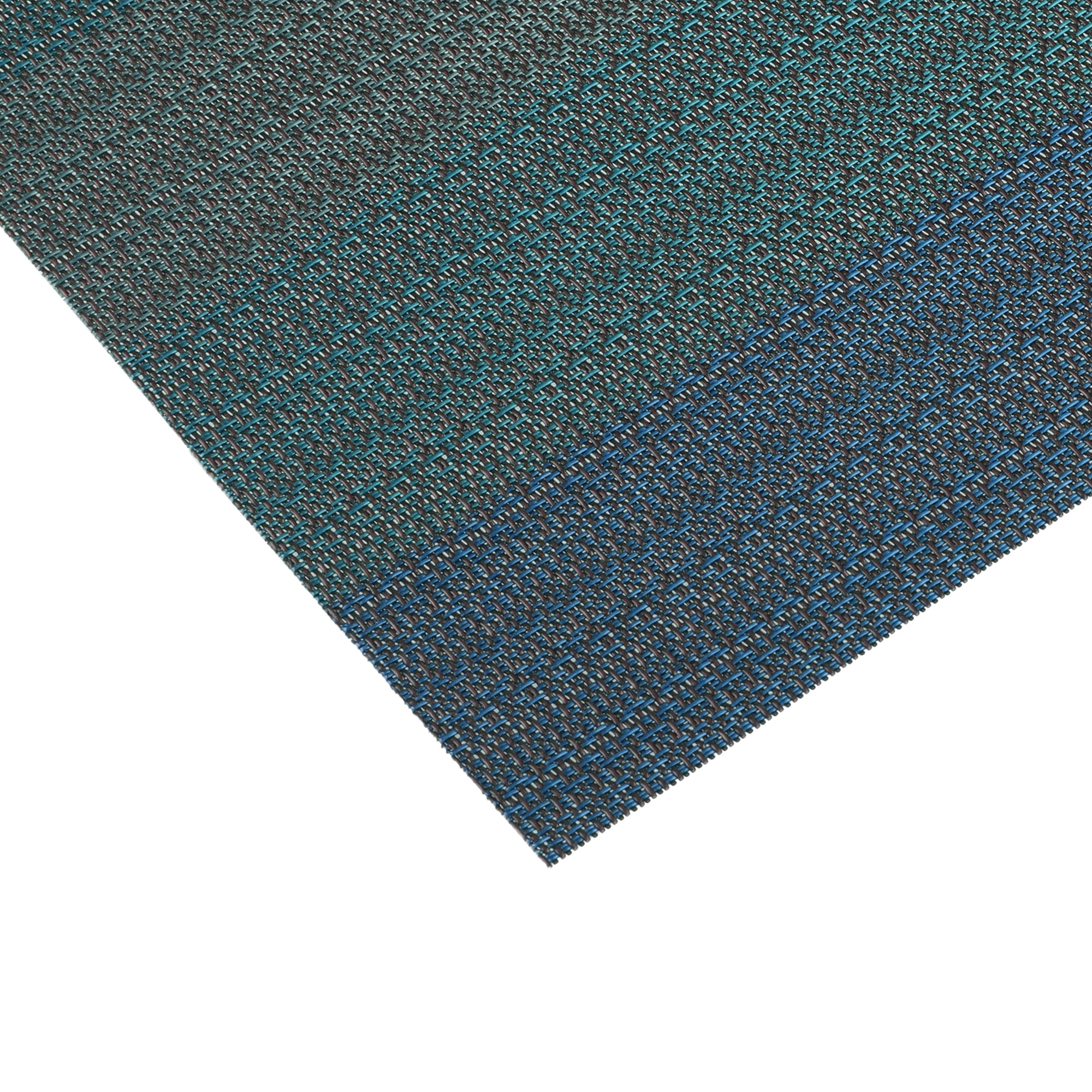 Unique Bargains Placemats Set of 6 Vinyl Place Mats for Dining Table Weave Table Mats 18" x 12" DarkBlue