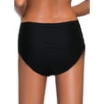 thumbnail image 3 of Women's Ruched Bikini Bottoms Strappy Swim Bottoms Full Coverage Swim Briefs, 3 of 4