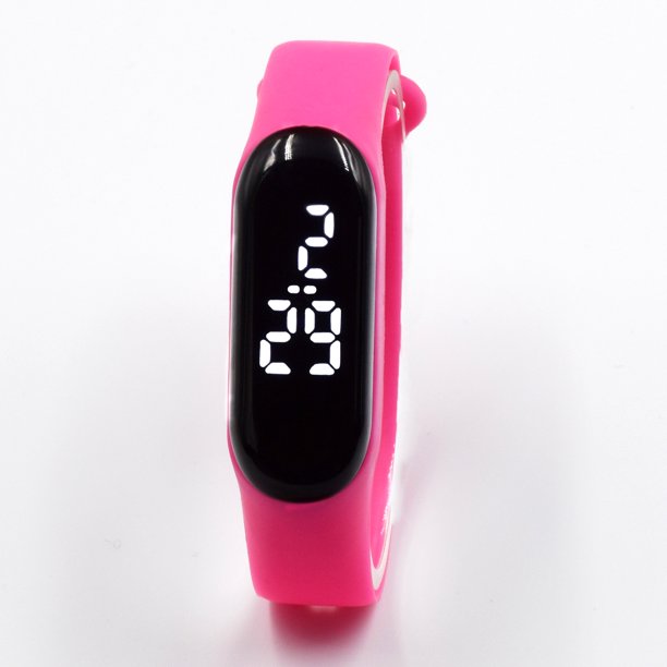 Reloj electrónico LED deportivo informal resistente al agua con luz blanca táctil para parejas de estudiantes de moda