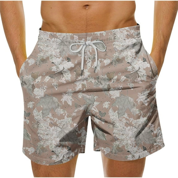 LpwkSSA Mens Lightweight Camo Shorts Straight Cut Design Soft Fabric Relaxed Silhouette for Weekend Getaways Yellow XL