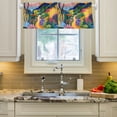 thumbnail image 2 of Yayeee Kitchen Valance Rod Pocket 54" x 18" Living Room Window Curtain, Art Path, 2 of 6
