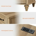 thumbnail image 6 of FITUEYES Rustic/Lodge Storage Medium Density Fiberboard Rectangle End Table, Oak, 6 of 7