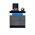 thumbnail image 4 of Yesurprise Nightstand with 2 Drawers, Bedside Tables with Adjustable LED Lights, Small Night Stands, Modern Side Table for Living Room Bedroom, Easy Assembly, 4 of 8