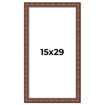 15x29 Dark Brown Bamboo Real Wood Picture Frame Width 1.5 inches | Interior Frame Depth 0.5 inches